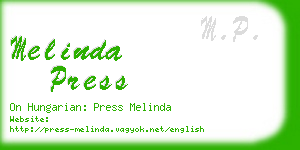 melinda press business card